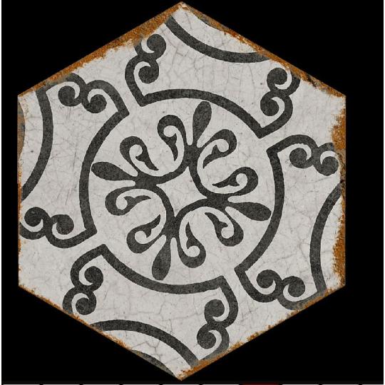 fekete mintas kismeretu hatszogletu vintage padlolap hexa hexagon nappali folyoso csempe jarolap fagyallo nappali konyha furdoszoba terasz cementlap hatasu lameridiana konyha csempek 5.jpg